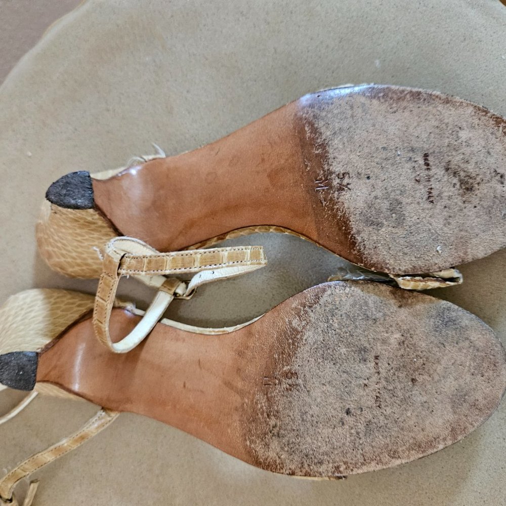 Anne Klein Vintage Python Sandals - Picture 4 of 5
